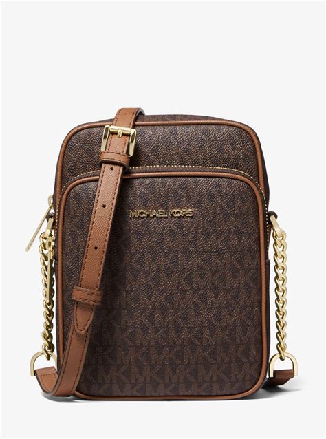 michael kors jet set travel logo crossbody bag